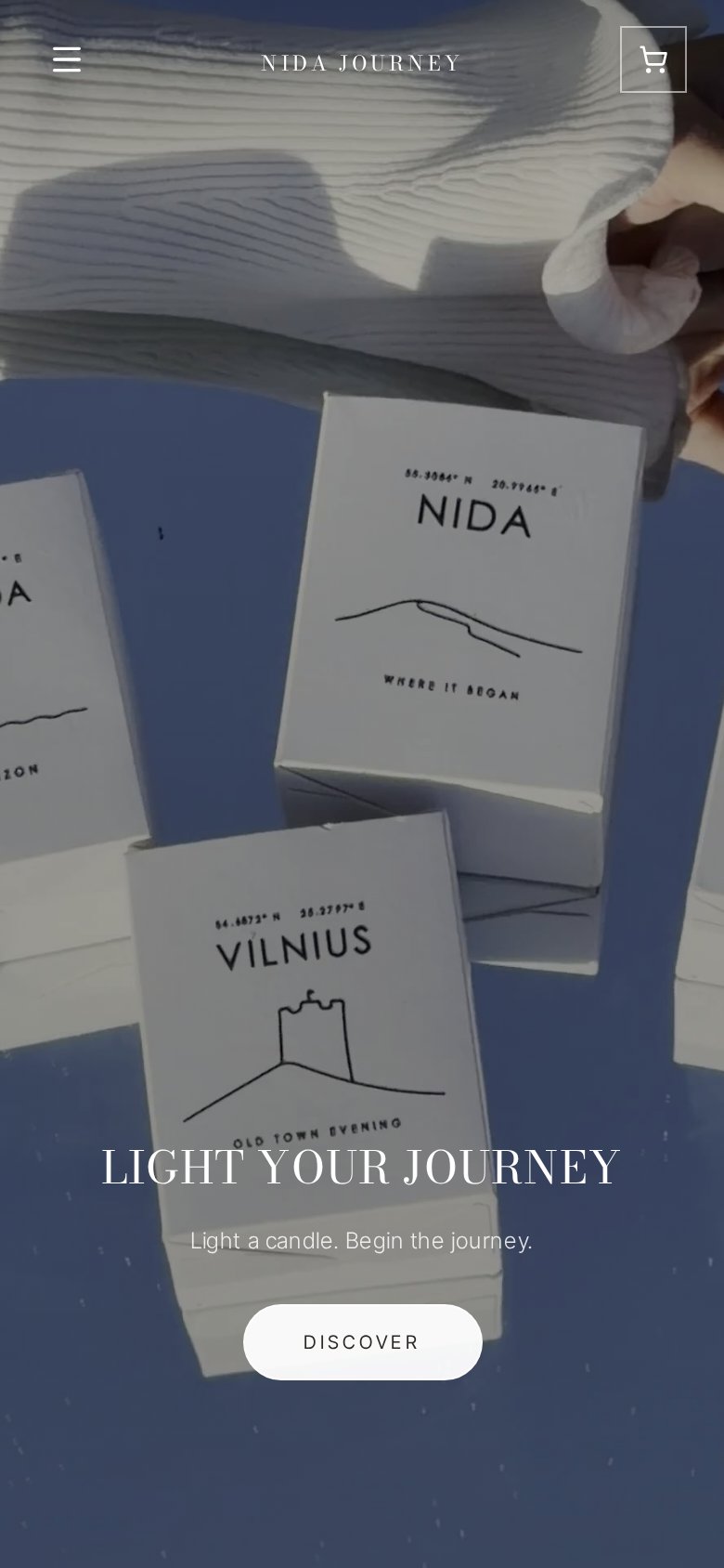 Nida Journey website, mobile view